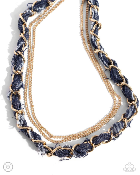 Denim Danger - Gold Choker