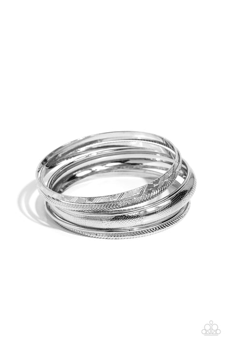 Harmonizing Hotspot Stackable Stunner - Yellow/Silver Set
