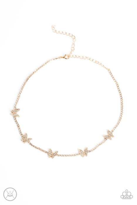 Fluttering Fanatic - Gold Choker