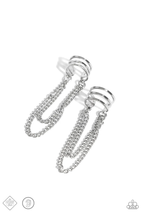 Unlocked Perfection - Silver Ear Cuff