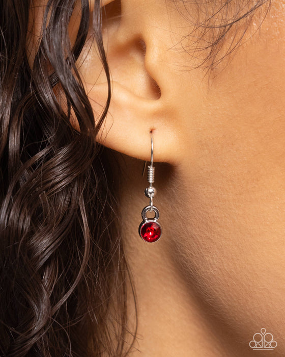 Birthstone Beauty - Red Garnet Snowdrop Flower January Birthstone