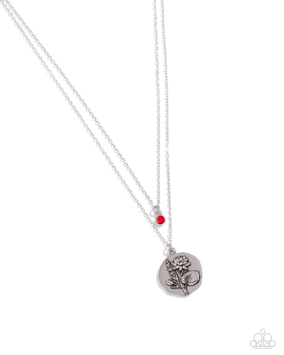 Birthstone Beauty - Red Ruby Water Lily Flower July Birthstone