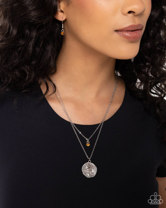 Birthstone Beauty - Orange Topaz Chrysanthemum November Birthstone