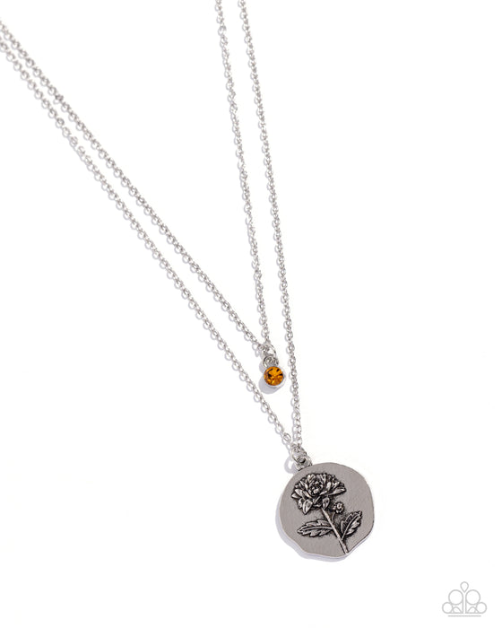 Birthstone Beauty - Orange Topaz Chrysanthemum November Birthstone