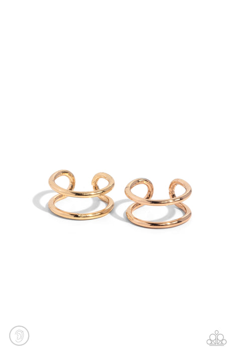 Metallic Moment - Gold Ear Cuff