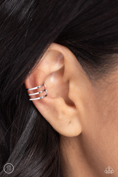 Metro Mashup - Silver Ear Cuff