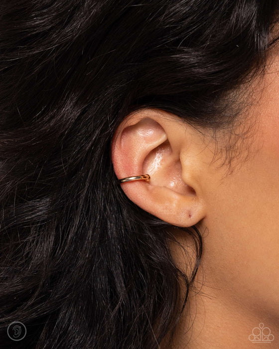 Barbell Beauty - Gold Ear Cuff