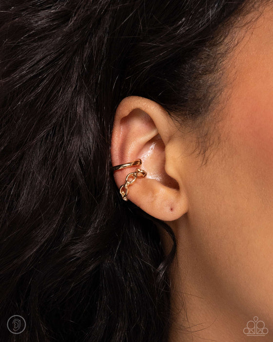 Mandatory Musings - Gold Ear Cuff