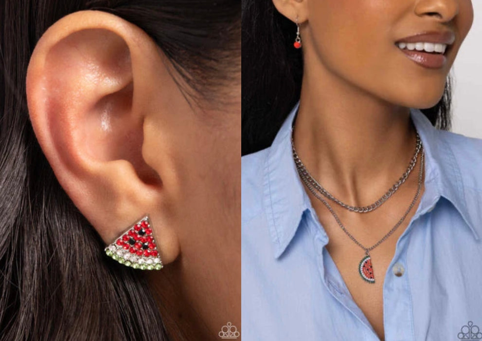 Whimsy Watermelon Slice Set - Red