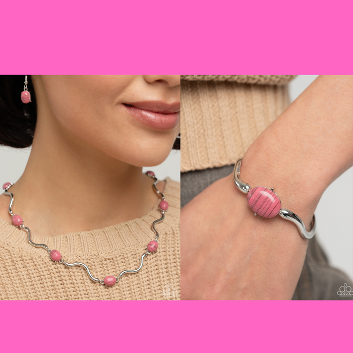 Striped Season Sensation - Pink Set