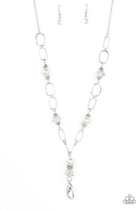 Creative Couture - White Pearl Lanyard