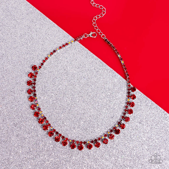 Ritzy Rhinestones - Red Choker