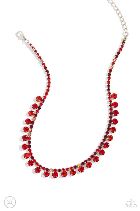 Ritzy Rhinestones - Red Choker