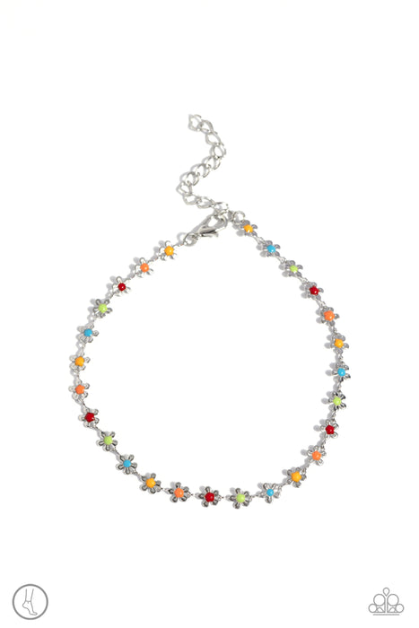 Familiar Florals - Multi Green Anklet