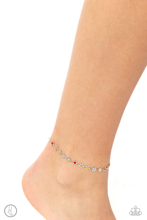 Familiar Florals - Multi Green Anklet
