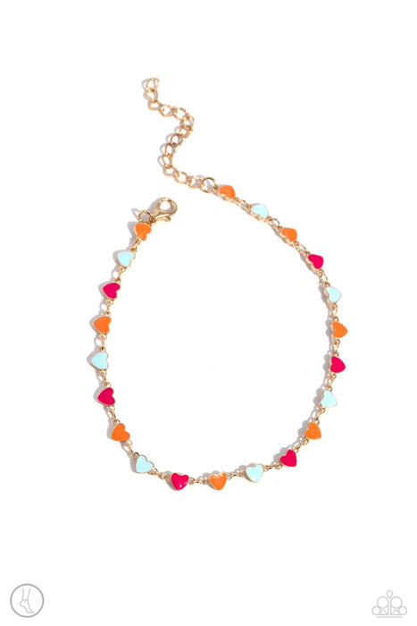 Dancing Delight - Multi Gold Anklet
