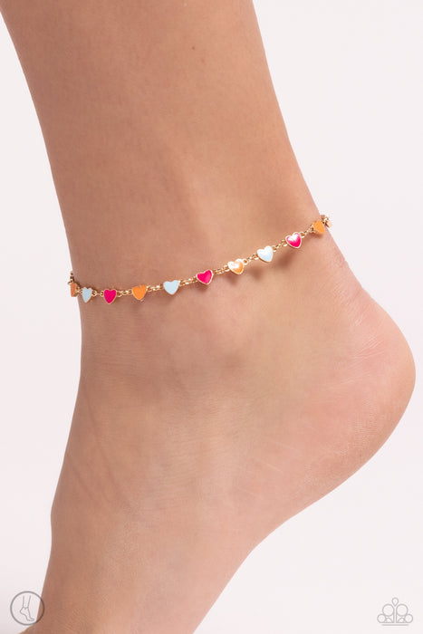 Dancing Delight - Multi Gold Anklet